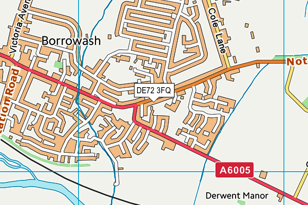 DE72 3FQ map - OS VectorMap District (Ordnance Survey)