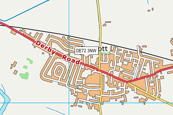 DE72 3NW map - OS VectorMap District (Ordnance Survey) DE72 3NW map - OS VectorMap District (Ordnance Survey)