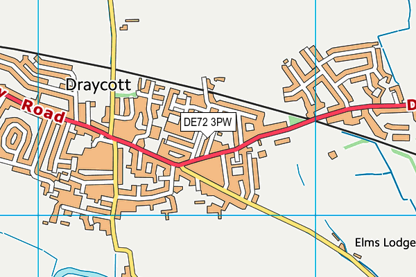 DE72 3PW map - OS VectorMap District (Ordnance Survey) DE72 3PW map - OS VectorMap District (Ordnance Survey)