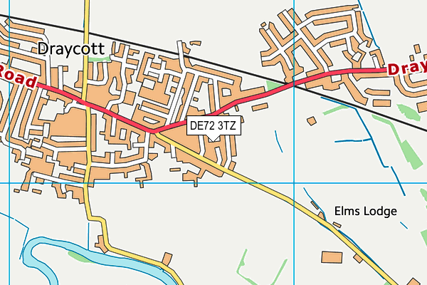 DE72 3TZ map - OS VectorMap District (Ordnance Survey) DE72 3TZ map - OS VectorMap District (Ordnance Survey)