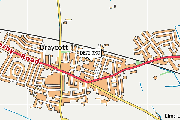 DE72 3XG map - OS VectorMap District (Ordnance Survey) DE72 3XG map - OS VectorMap District (Ordnance Survey)