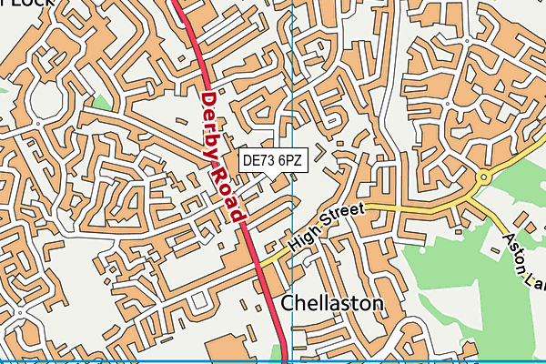 DE73 6PZ map - OS VectorMap District (Ordnance Survey)