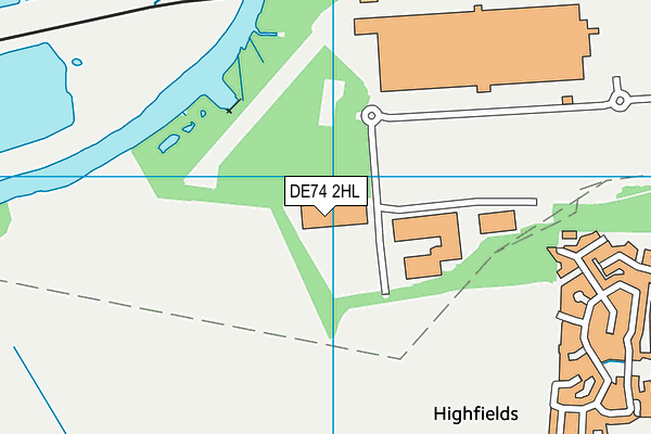 DE74 2HL map - OS VectorMap District (Ordnance Survey) DE74 2HL map - OS VectorMap District (Ordnance Survey)