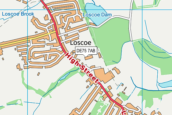DE75 7AB map - OS VectorMap District (Ordnance Survey) DE75 7AB map - OS VectorMap District (Ordnance Survey)
