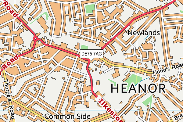 DE75 7AG map - OS VectorMap District (Ordnance Survey) DE75 7AG map - OS VectorMap District (Ordnance Survey)