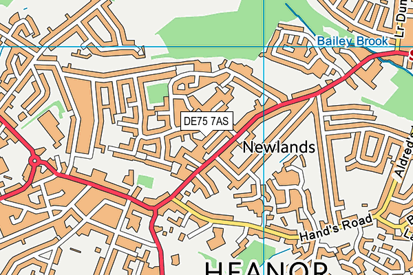 DE75 7AS map - OS VectorMap District (Ordnance Survey) DE75 7AS map - OS VectorMap District (Ordnance Survey)