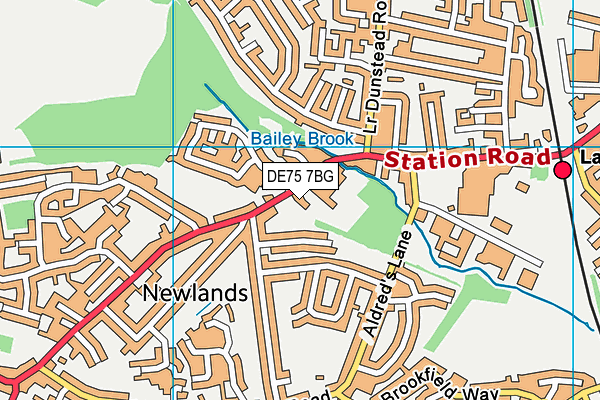 DE75 7BG map - OS VectorMap District (Ordnance Survey) DE75 7BG map - OS VectorMap District (Ordnance Survey)
