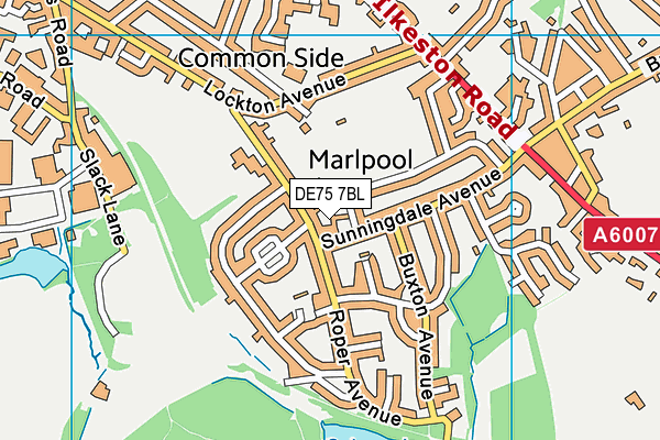 DE75 7BL map - OS VectorMap District (Ordnance Survey) DE75 7BL map - OS VectorMap District (Ordnance Survey)