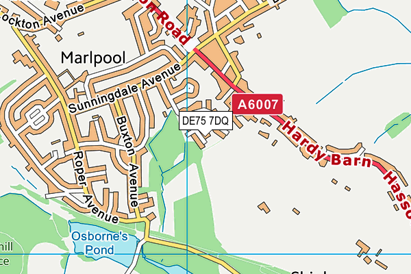 DE75 7DQ map - OS VectorMap District (Ordnance Survey) DE75 7DQ map - OS VectorMap District (Ordnance Survey)