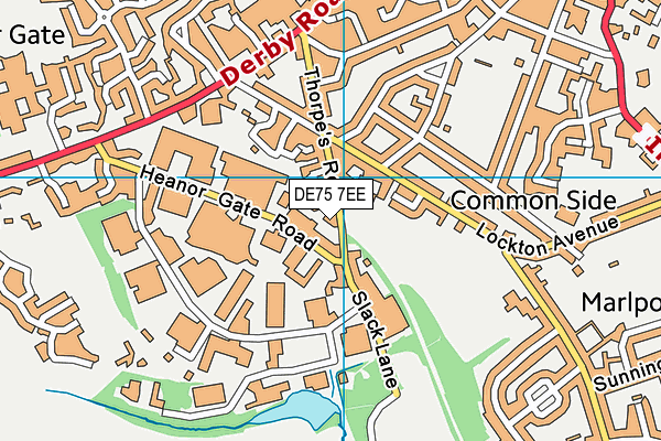 DE75 7EE map - OS VectorMap District (Ordnance Survey) DE75 7EE map - OS VectorMap District (Ordnance Survey)