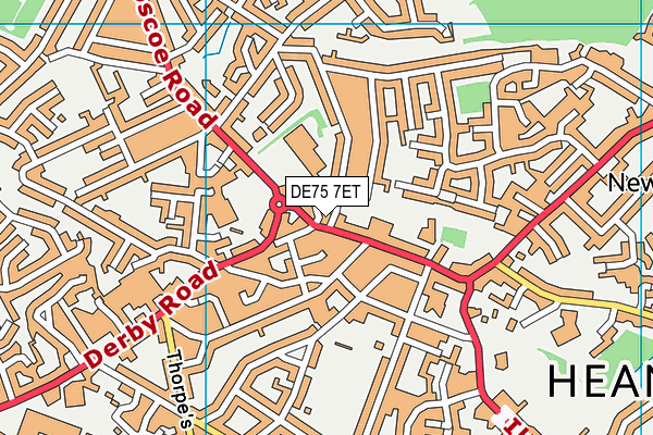 DE75 7ET map - OS VectorMap District (Ordnance Survey) DE75 7ET map - OS VectorMap District (Ordnance Survey)