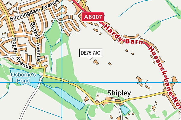 DE75 7JG map - OS VectorMap District (Ordnance Survey) DE75 7JG map - OS VectorMap District (Ordnance Survey)