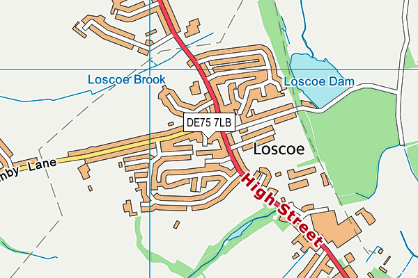 DE75 7LB map - OS VectorMap District (Ordnance Survey) DE75 7LB map - OS VectorMap District (Ordnance Survey)