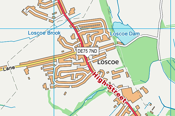 DE75 7ND map - OS VectorMap District (Ordnance Survey) DE75 7ND map - OS VectorMap District (Ordnance Survey)