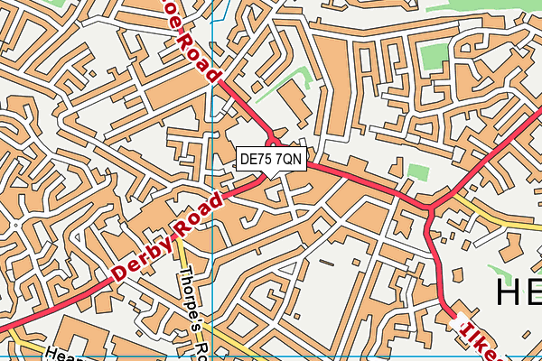 DE75 7QN map - OS VectorMap District (Ordnance Survey) DE75 7QN map - OS VectorMap District (Ordnance Survey)