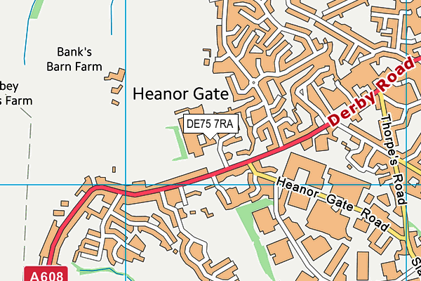 DE75 7RA map - OS VectorMap District (Ordnance Survey) DE75 7RA map - OS VectorMap District (Ordnance Survey)