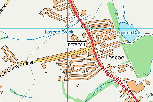 DE75 7SH map - OS VectorMap District (Ordnance Survey) DE75 7SH map - OS VectorMap District (Ordnance Survey)