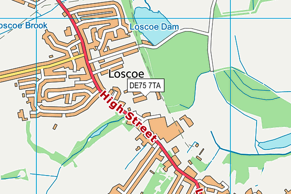 DE75 7TA map - OS VectorMap District (Ordnance Survey) DE75 7TA map - OS VectorMap District (Ordnance Survey)