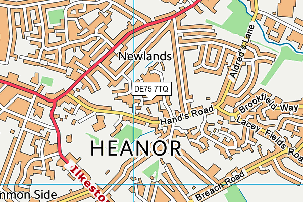 DE75 7TQ map - OS VectorMap District (Ordnance Survey) DE75 7TQ map - OS VectorMap District (Ordnance Survey)