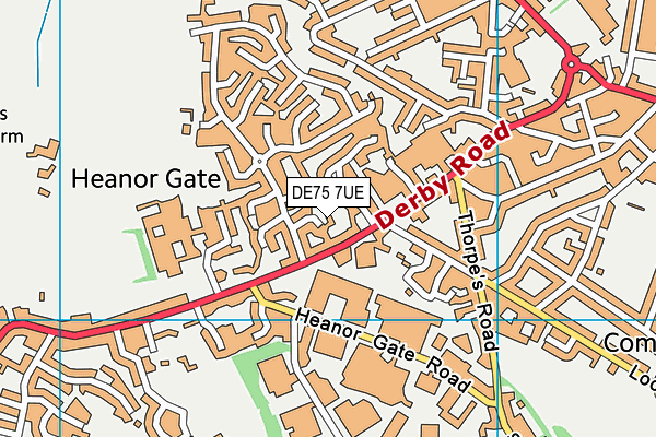 DE75 7UE map - OS VectorMap District (Ordnance Survey) DE75 7UE map - OS VectorMap District (Ordnance Survey)