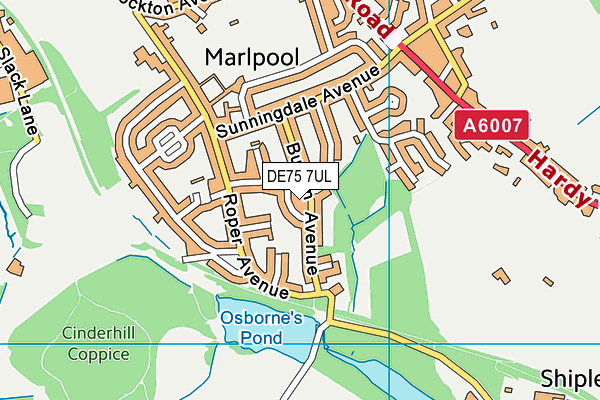 DE75 7UL map - OS VectorMap District (Ordnance Survey) DE75 7UL map - OS VectorMap District (Ordnance Survey)