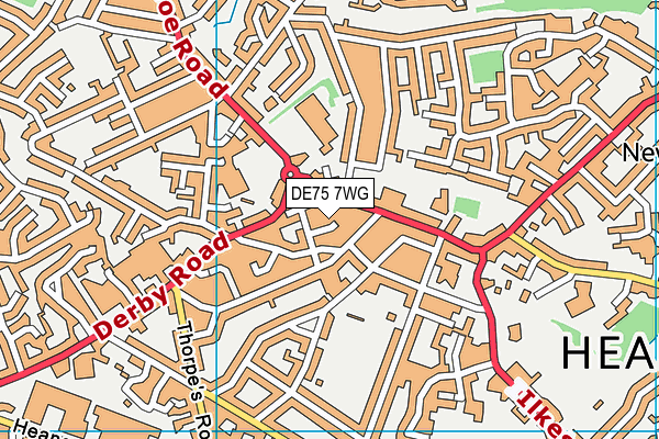DE75 7WG map - OS VectorMap District (Ordnance Survey) DE75 7WG map - OS VectorMap District (Ordnance Survey)