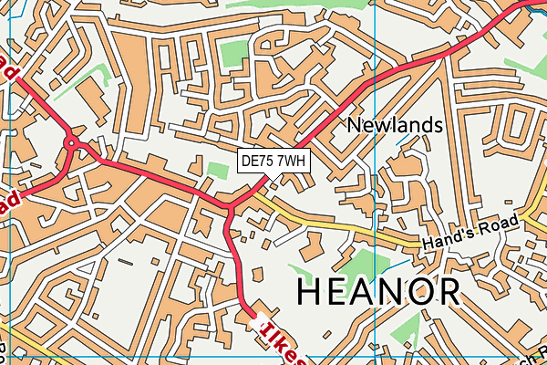 DE75 7WH map - OS VectorMap District (Ordnance Survey)