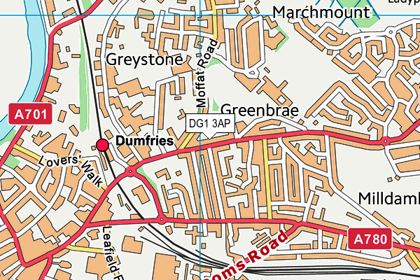 DG1 3AP map - OS VectorMap District (Ordnance Survey) DG1 3AP map - OS VectorMap District (Ordnance Survey)