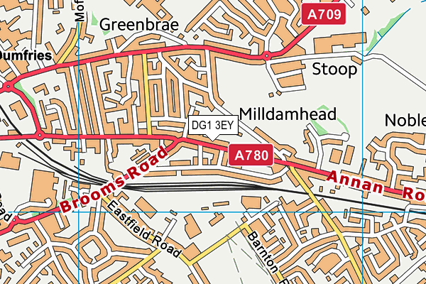 DG1 3EY map - OS VectorMap District (Ordnance Survey) DG1 3EY map - OS VectorMap District (Ordnance Survey)