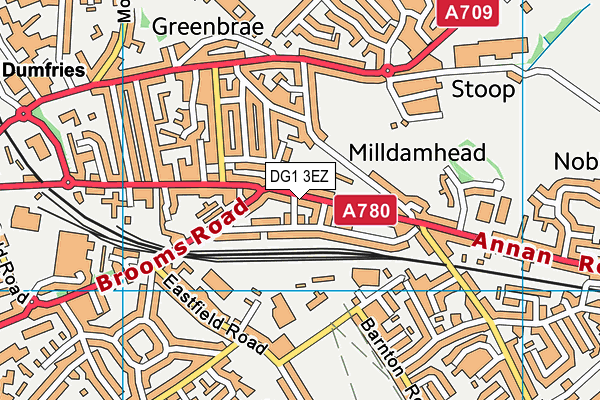 DG1 3EZ map - OS VectorMap District (Ordnance Survey)