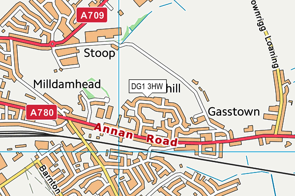 DG1 3HW map - OS VectorMap District (Ordnance Survey)