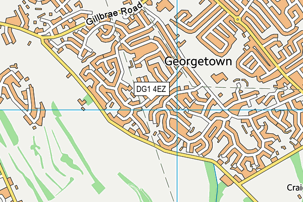 DG1 4EZ map - OS VectorMap District (Ordnance Survey) DG1 4EZ map - OS VectorMap District (Ordnance Survey)