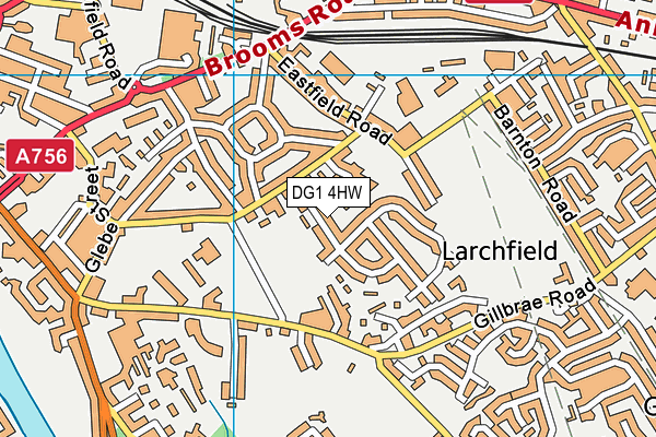 DG1 4HW map - OS VectorMap District (Ordnance Survey)