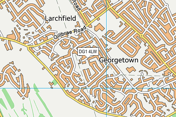 DG1 4LW map - OS VectorMap District (Ordnance Survey)