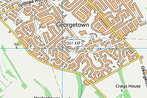 DG1 4XF map - OS VectorMap District (Ordnance Survey) DG1 4XF map - OS VectorMap District (Ordnance Survey)