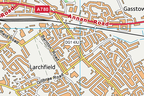 DG1 4XJ map - OS VectorMap District (Ordnance Survey)