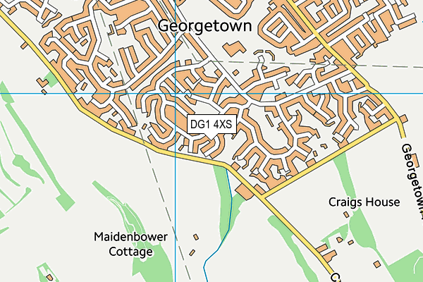 DG1 4XS map - OS VectorMap District (Ordnance Survey)