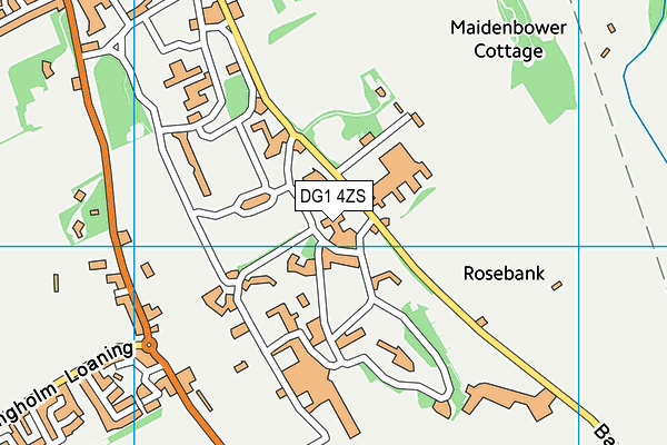 DG1 4ZS map - OS VectorMap District (Ordnance Survey) DG1 4ZS map - OS VectorMap District (Ordnance Survey)