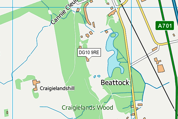 DG10 9RE map - OS VectorMap District (Ordnance Survey)