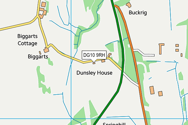 DG10 9RH map - OS VectorMap District (Ordnance Survey) DG10 9RH map - OS VectorMap District (Ordnance Survey)