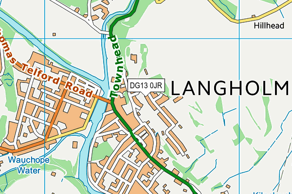 DG13 0JR map - OS VectorMap District (Ordnance Survey)