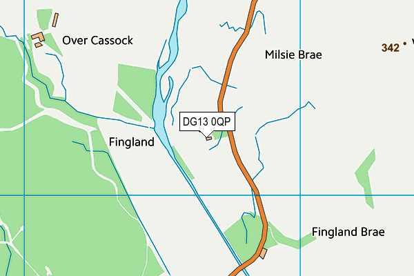 DG13 0QP map - OS VectorMap District (Ordnance Survey) DG13 0QP map - OS VectorMap District (Ordnance Survey)