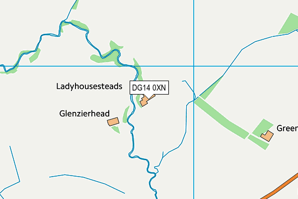 DG14 0XN map - OS VectorMap District (Ordnance Survey) DG14 0XN map - OS VectorMap District (Ordnance Survey)
