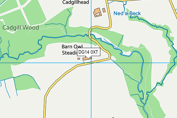 DG14 0XT map - OS VectorMap District (Ordnance Survey) DG14 0XT map - OS VectorMap District (Ordnance Survey)