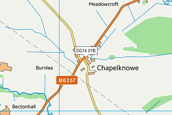 DG14 0YB map - OS VectorMap District (Ordnance Survey)