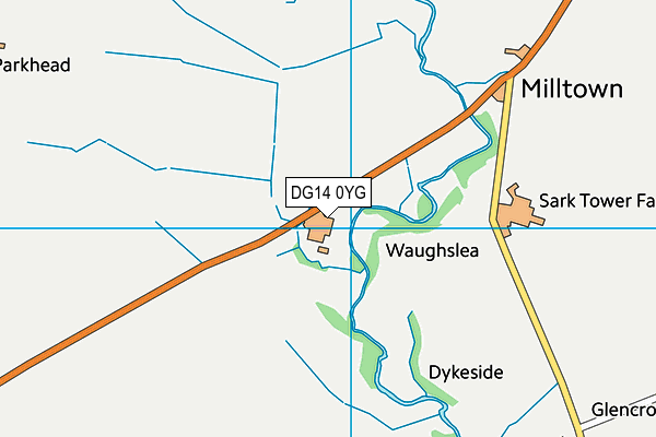 DG14 0YG map - OS VectorMap District (Ordnance Survey) DG14 0YG map - OS VectorMap District (Ordnance Survey)