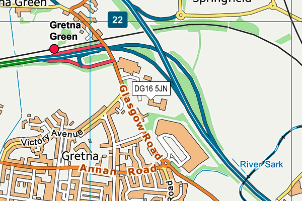 DG16 5JN map - OS VectorMap District (Ordnance Survey) DG16 5JN map - OS VectorMap District (Ordnance Survey)