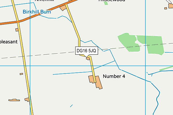 DG16 5JQ map - OS VectorMap District (Ordnance Survey) DG16 5JQ map - OS VectorMap District (Ordnance Survey)