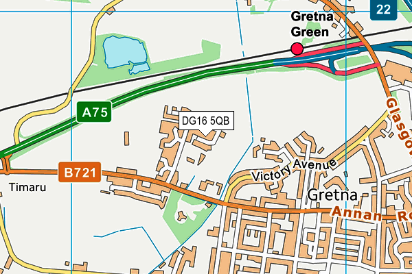 DG16 5QB map - OS VectorMap District (Ordnance Survey) DG16 5QB map - OS VectorMap District (Ordnance Survey)