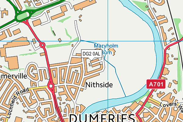 DG2 0AL map - OS VectorMap District (Ordnance Survey)